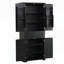 Armoire de salle de bain polyvalente avec plusieurs compartiments et fabrication durable