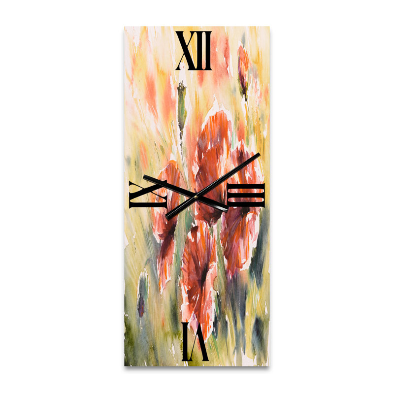 Horloge murale coquelicot sur un champ, Petit