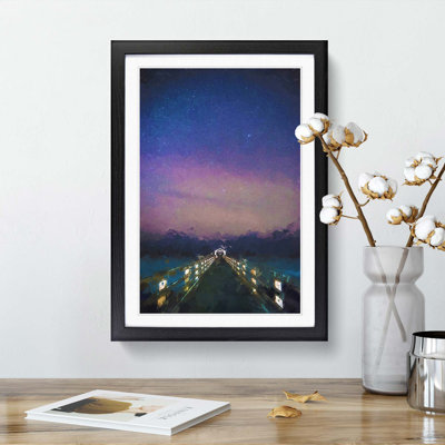 Walk the Pier to the Milky Way in Abstract - Picture Frame Graphic Art Print