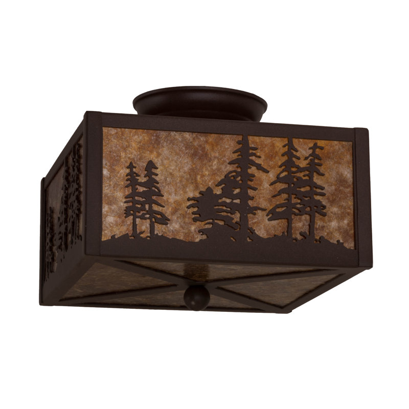 Rustic Lodge 2 - Light Semi Flush Mount