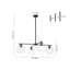 Lustre contemporain en verre transparent Quartet