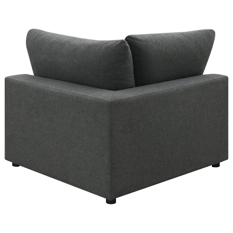 Artzt 4-piece Upholstered Modular Sectional Sofa Charcoal, Charcoal