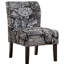 Chaise d'appoint moderne avec imprimé ombre tableau noir pour des espaces confortables avec facilité d'assemblage