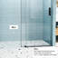 Porte de douche H 76 po, l 60 po, verre trempé, noir mat, To Damage 60 po x 76 po, article de salle de bain 1/4 po