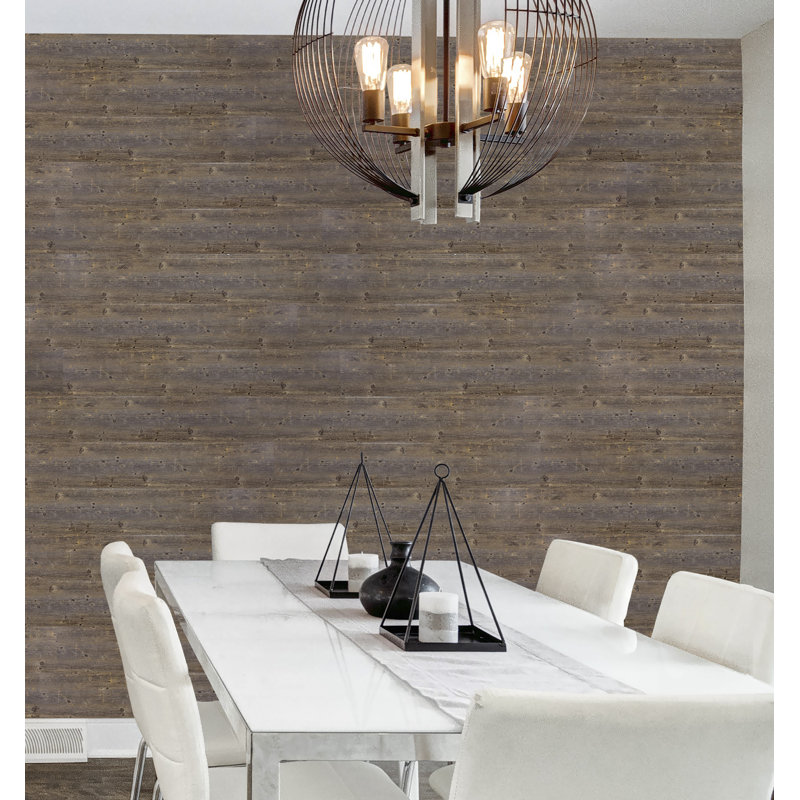 Panneau mural en bois d'ingénierie 8,25 po x 96 po, Brun