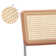 Ayris Adjustable Height Armless Swivel Leather Task Chair with Rattan Back