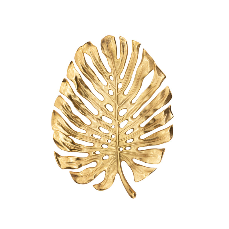 Décoration murale feuille Glam Monstera, Or