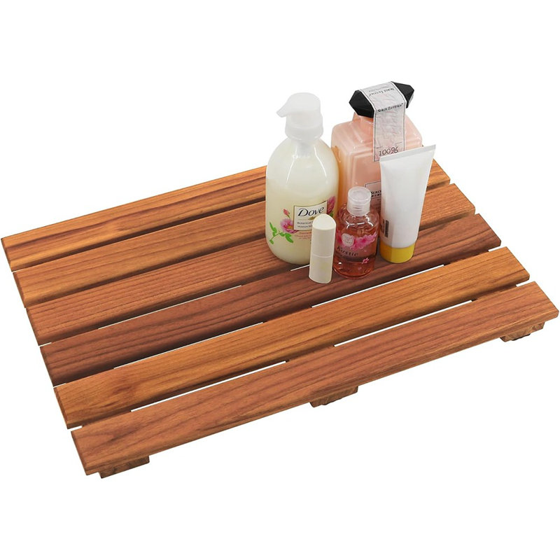 Tapis de douche, tapis de bain antidérapant, tapis de spa de luxe, bois ...