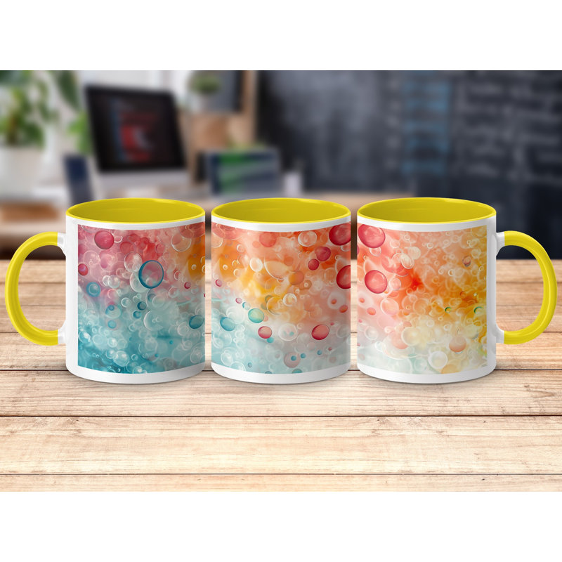 Polka Dot 11oz Accent Coffee Mug, Yellow