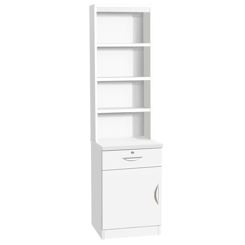 Remus 1 -Door 1 -Drawer Storage Cabinet, White