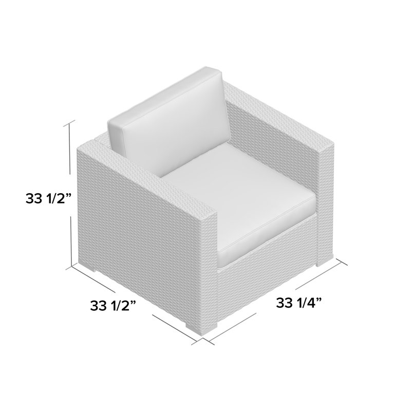 Chaise de patio avec coussins Arbedella, Moka