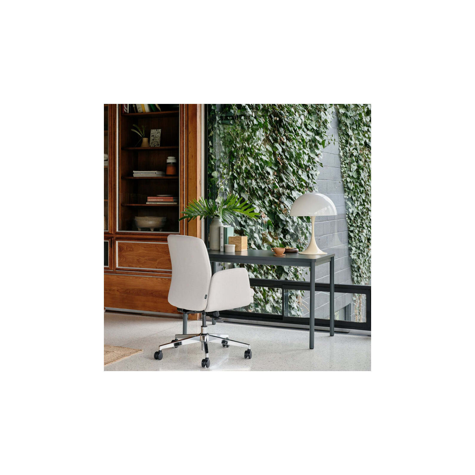 Softside Chair - Midback - Fabric, Bone, 40.5"