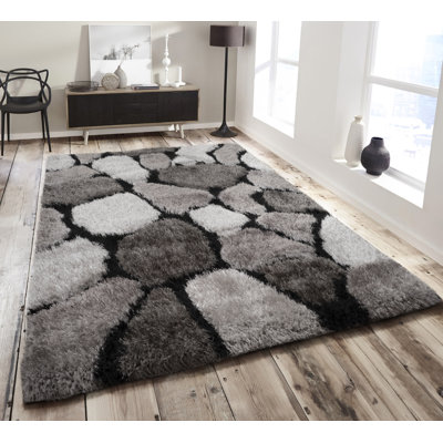 Hoytsville Geometric Hand Woven Shag Area Rug