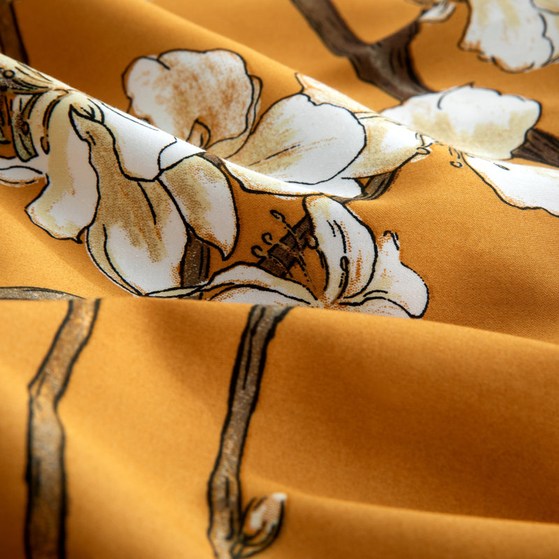 Ensemble de housse de couette Almond Blossom Asian Inspired, Lit simple