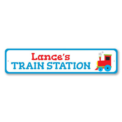 Train Station Kids Room Aluminum Sign