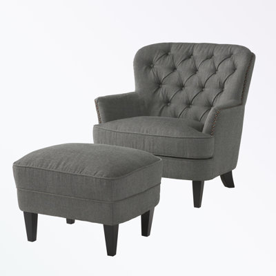 Michaelson Upholstered Armchair with Ottoman