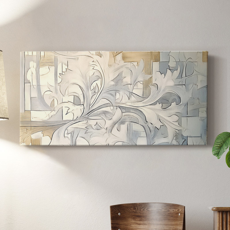 Série abstraite-XXV III - Toile tendue avec châssis - Prêt à accrocher, H 24 po x l 48 po