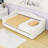 Twin XL Two Drawers Upholstered Daybed with LED Lights-1479409495