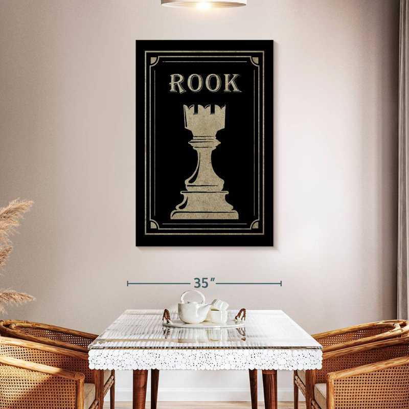 Chess Rook sur impression sur toile, H 48 po x l 32 po x P 1,25 po