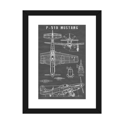 " P-51 Mustang Vintage Airplane | Black "