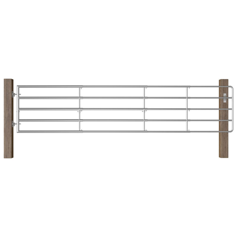 Panos 90cm H x 400cm W Sliver Metal Gate