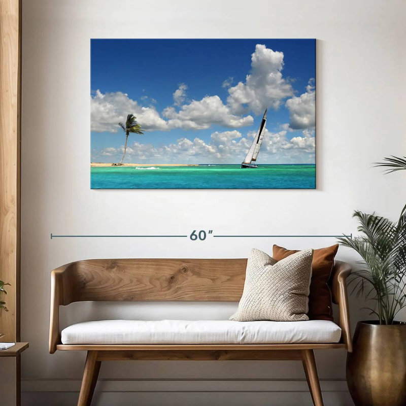 Mehar Saint Maarten Sailboat, 30" H x 45" W