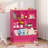 Kids Storage Organizer, 3 Tier Children Bookcase and Bookshelf, Toddler 6 Cubby Cabinet, Wood Book Shelf for Playroom, Bedroom, Living Room, Nursery, School(Pink)-1610719924
