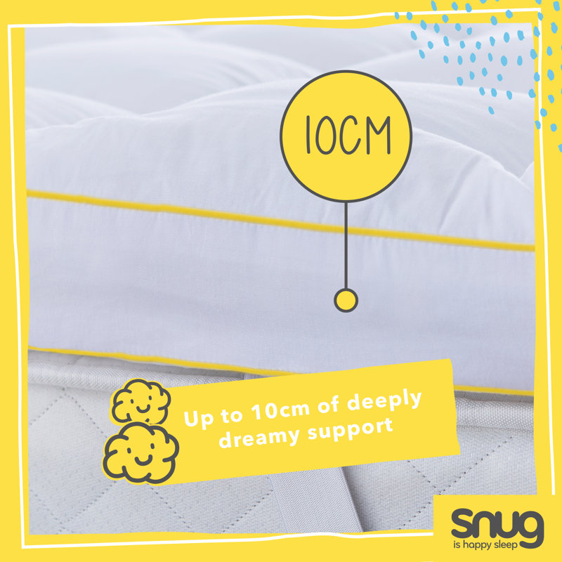 Snug Deeply Dreamy 10 cm Deep Eco Friendly Mattress Topper, Double (4'6)