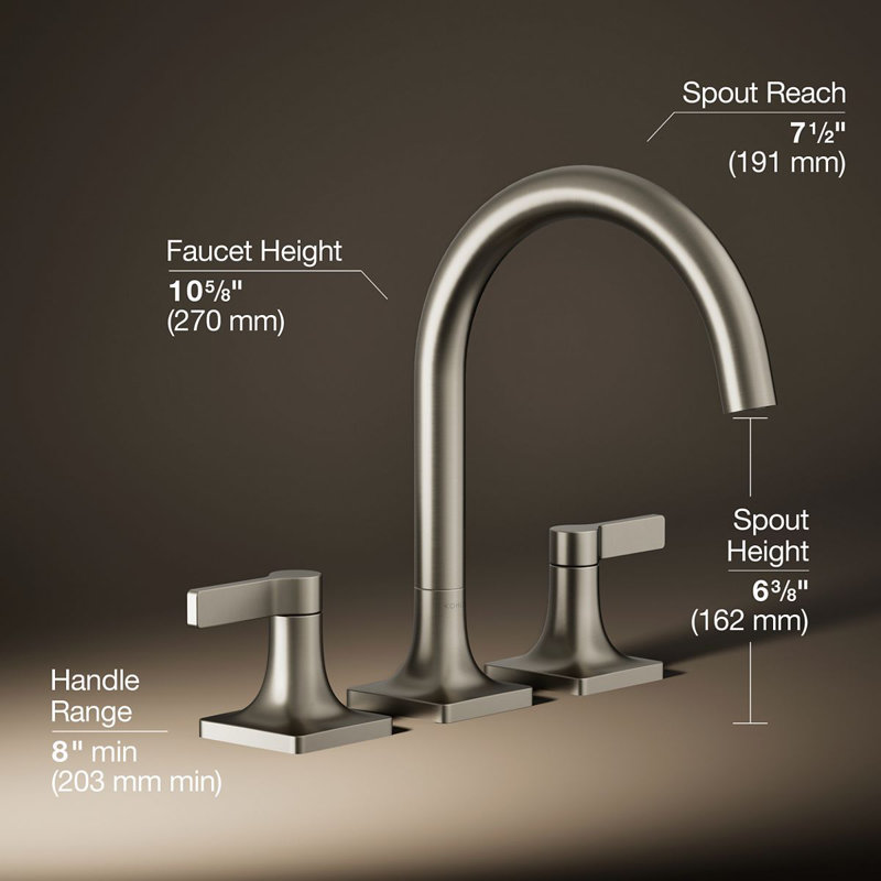 Deck Mounted Bath Faucet, Vibrant Brushed Nickel