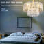 Ventilateur de plafond carré 20 po à deux couches en cristal moderne avec lumière, télécommande, abat-jour, douille E26 (ampoules exclues)-1853916331