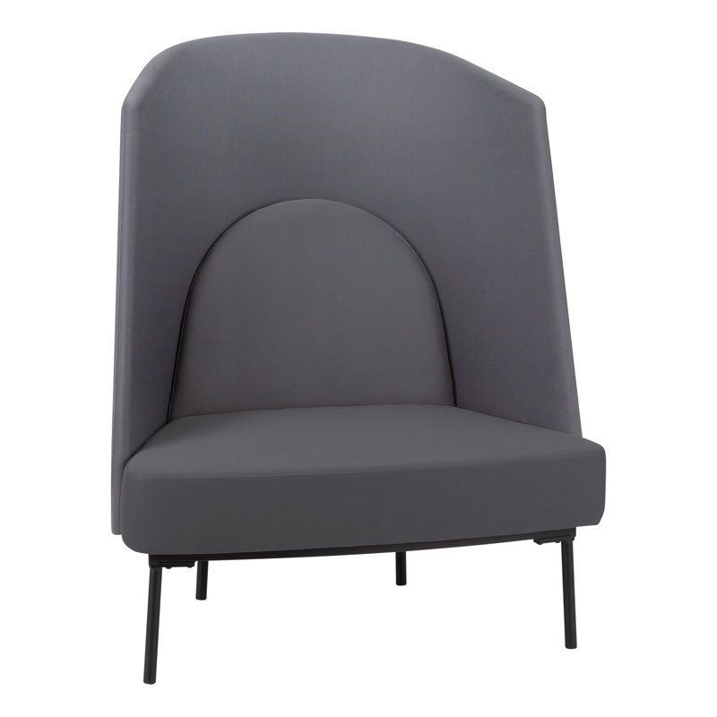 Wingback Semi-Private Lounge Study Pod Seating, Gray