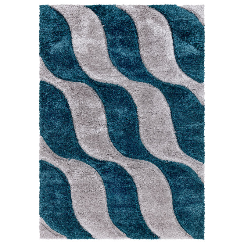 Casilda Geometric Shag Indoor / Outdoor Area Rug, Rectangle 120 x 170cm