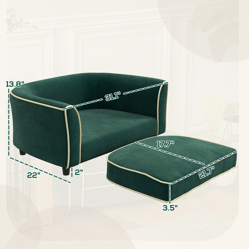 Canapé pour animaux de compagnie, avec coussin moelleux, housse lavable et amovible, pour animaux de compagnie
