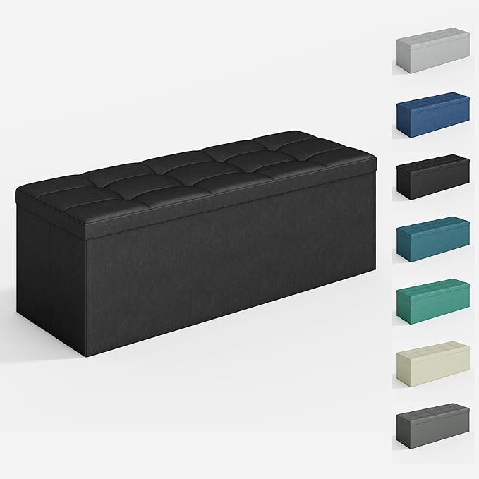 110cm Wide Standard Ottoman, Black