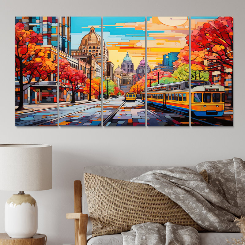 Colorful City St. Louis City - Cityscapes Metal Art Print Set