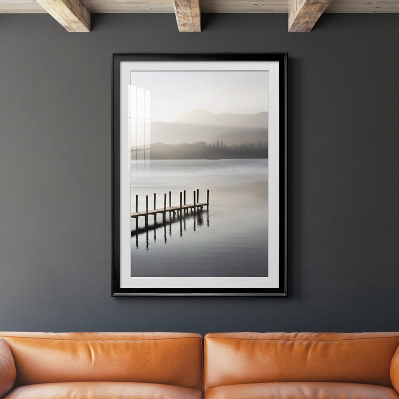 Dusky Dawn - Photographie avec cadre photo, Papier avec cadre noir, H 30,5 po x l 42,5 po x P 1,5 po, Blanc mat