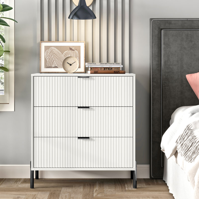 Williamsville 29'' W Nightstand, Black/White