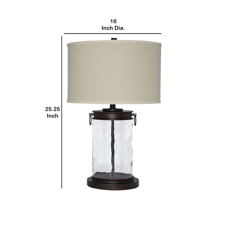 Lampe de table en bronze 25,25 po Risteau