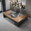 Luxury modern artificial wooden computer desk