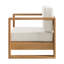 Chaise longue d'extérieur en eucalyptus huilé 39 po Shay