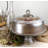 Pewter Vine Glass Cake Stand