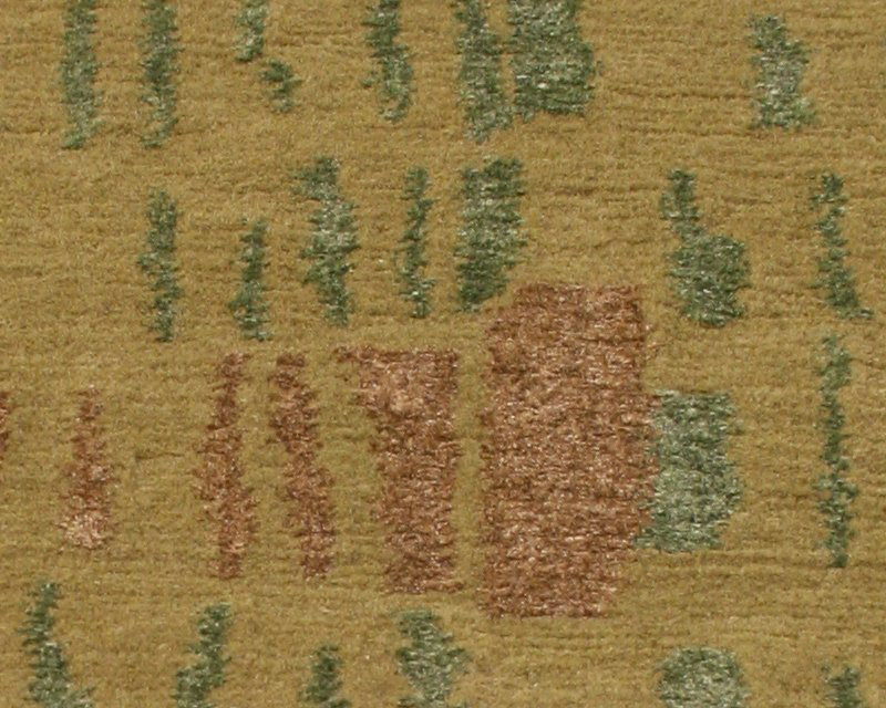 Prati Abstract Area Rug in Gold/Green, Rectangle 9' x 12'