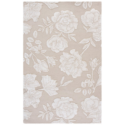 Laine touffetée à la main Glamour Viscose Tapis d'intérieur floral en coton