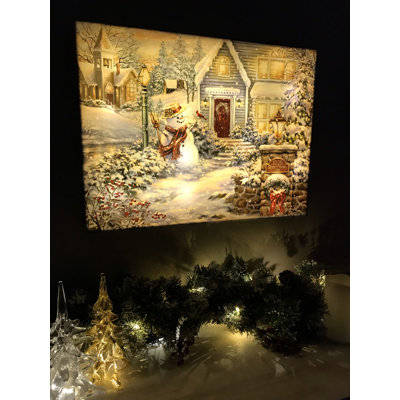 Silent Night Lane 18 x 24 entièrement illuminé, impression DEL ColorChange