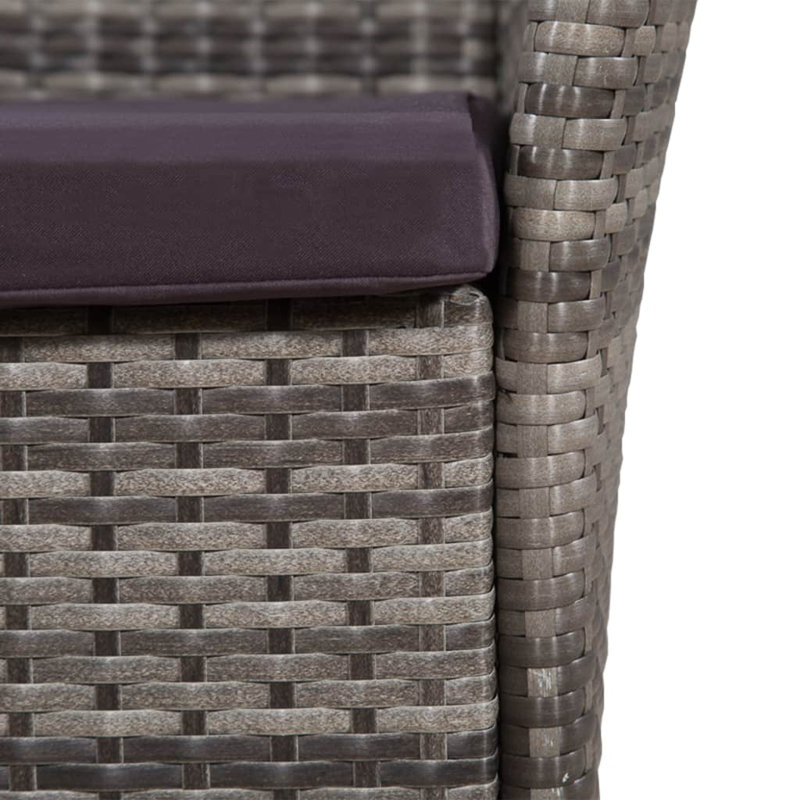 Gould Two Person Seating Group with Cushions, Gray, Gray