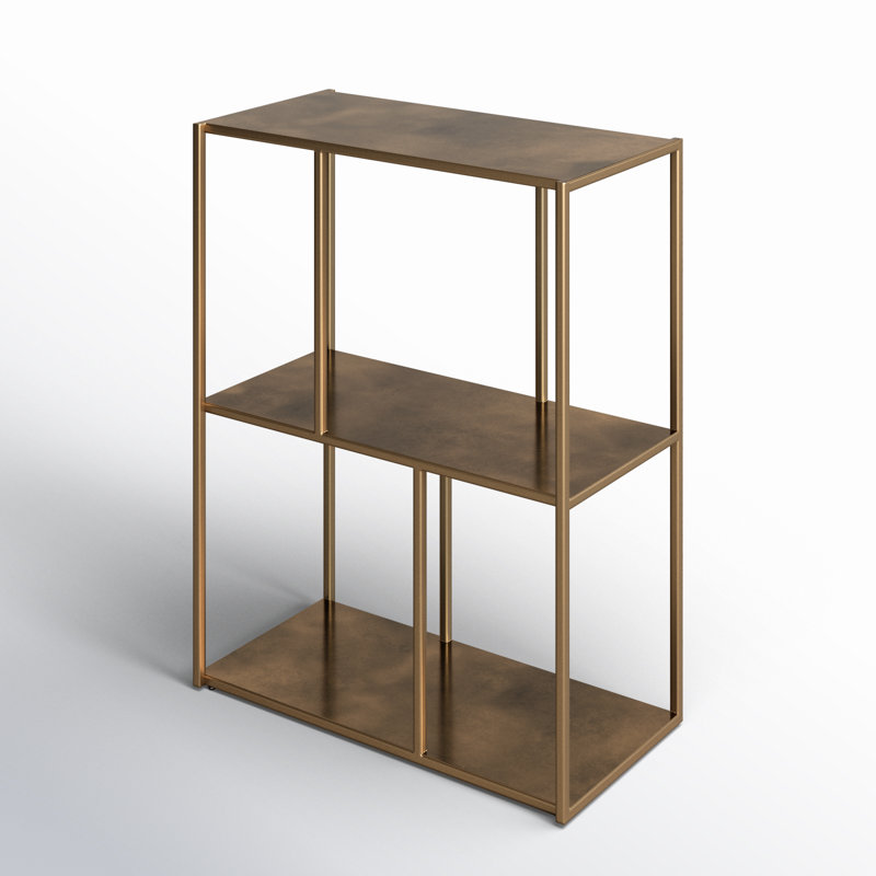 Etagere Bookcase, Antique Brass, 31" H x 23.75" W x 12" D