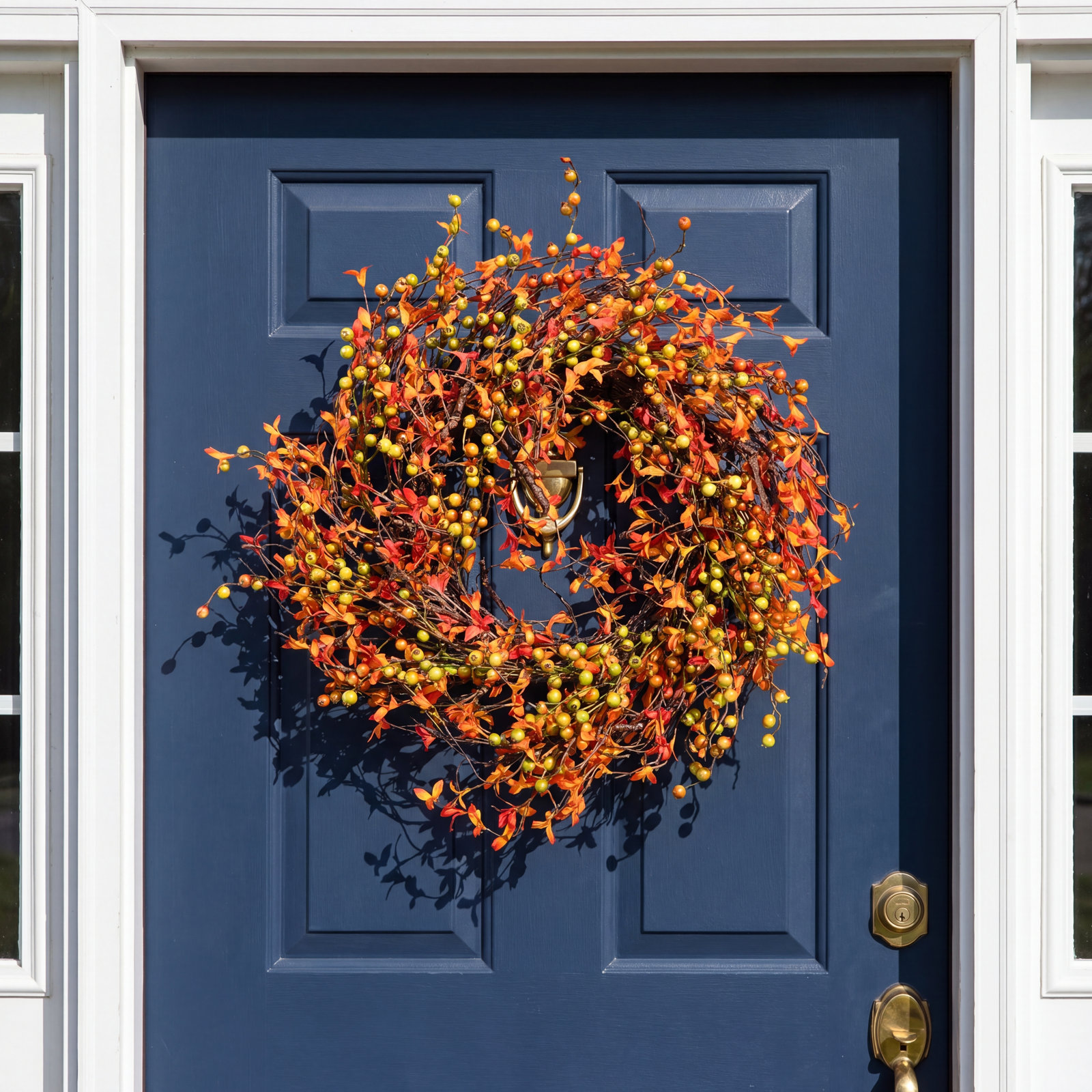 24" Handcrafted Twig, Berry No Holiday Wreath