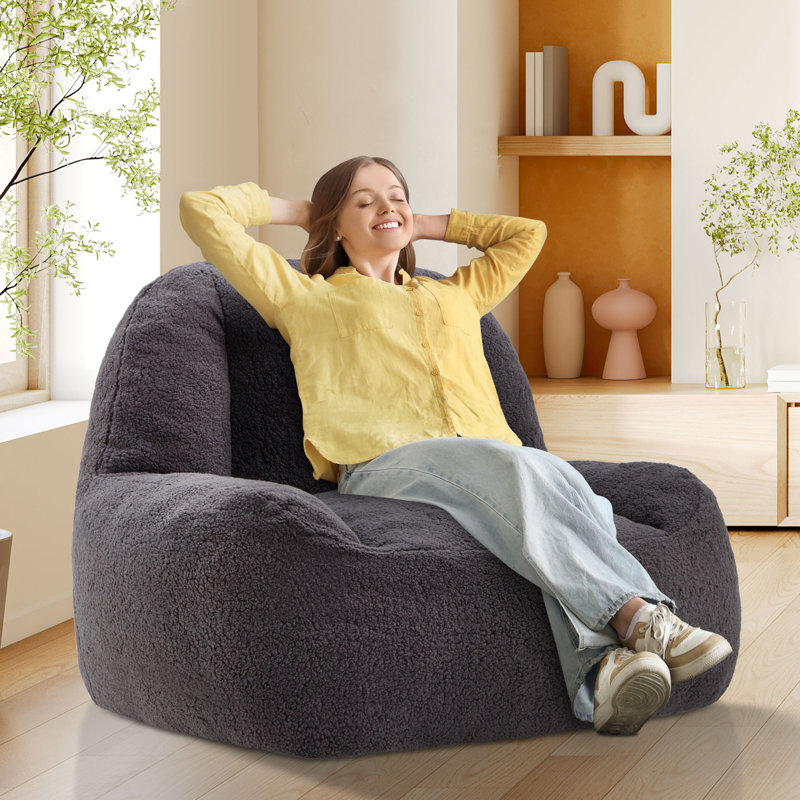 Chaise rembourrée 40 po, Boucle gris