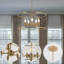 Lustre moderne 20 po en laiton avec 6 lumières