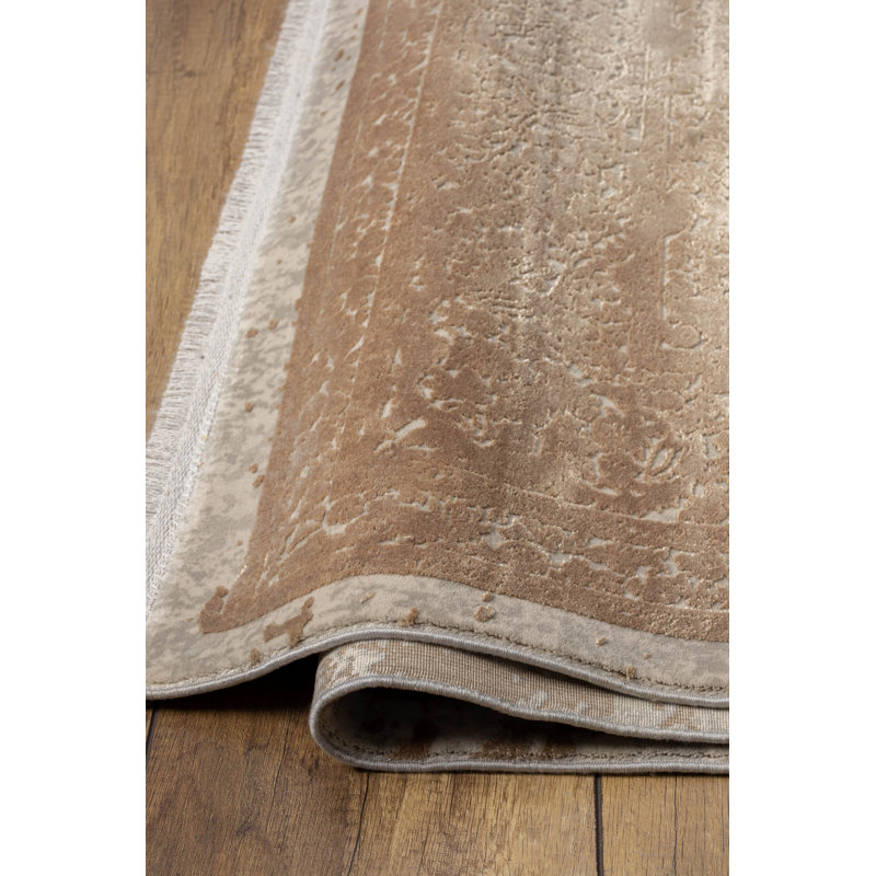 Tapis tissé luxueux, couleur crème, 4,0 x 5,9 pieds | 100% viscose et acrylique, 2 500 g / m², hauteur des poils de 0,3 po | 1 500 000 points de fil, semelle en coton / jute | Entretien facile avec aspirateur, nettoyage des taches seulement, décoration intérieure élégante